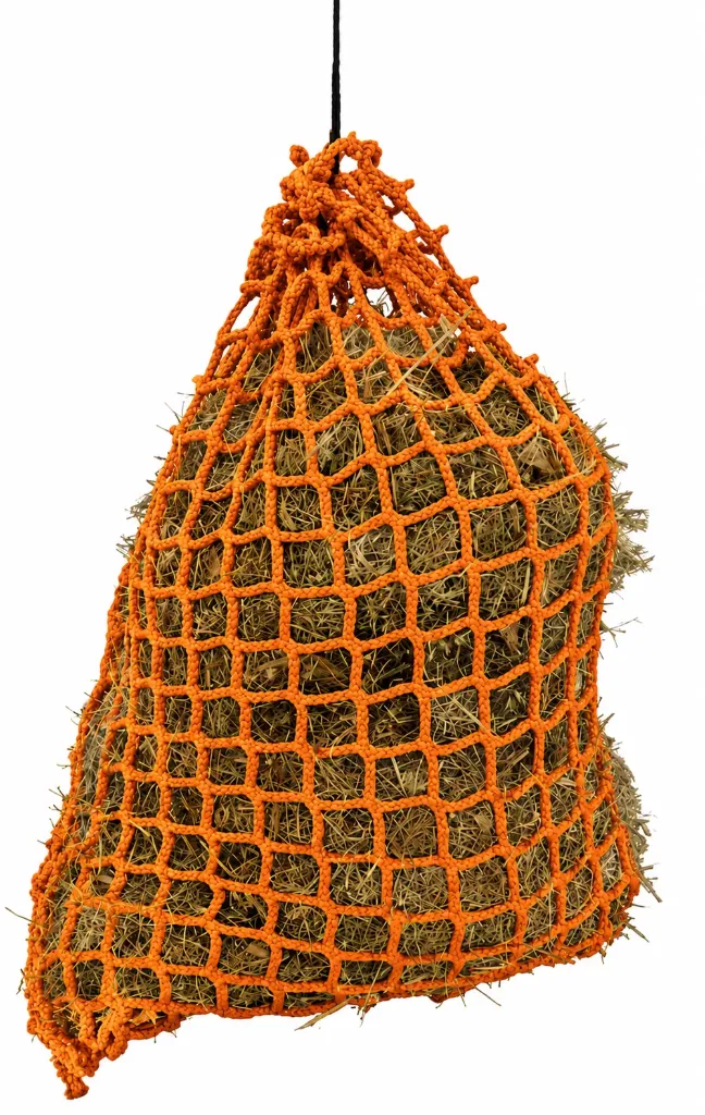 Sac filet à foin Orange Ø5mm renfort 8mm  0m80 x 0m80 #45