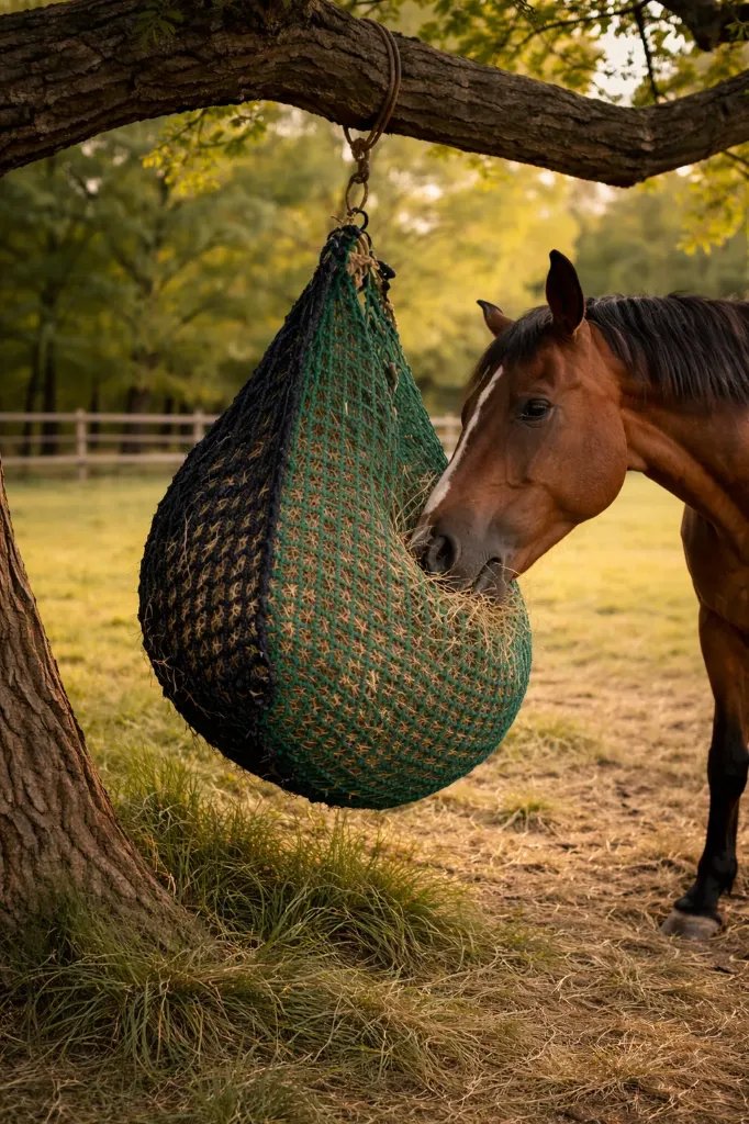 [SFF-VN883845] Sac filet à foin double vert et noir maille diam 5mm renfort 8mm (0m80 x 0m80 Maille 38/45)