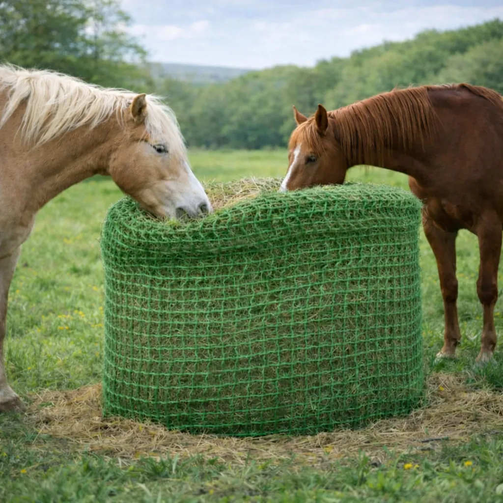 Balle ronde Filet à foin Vert 5mm renfort 8mm